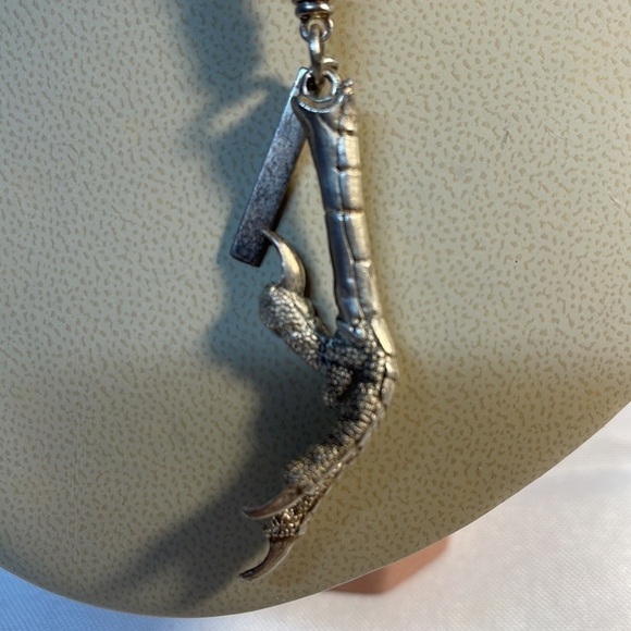 CHRISTIAN DADA Craw Leather Cord Pendant Necklace - Picture 3 of 7